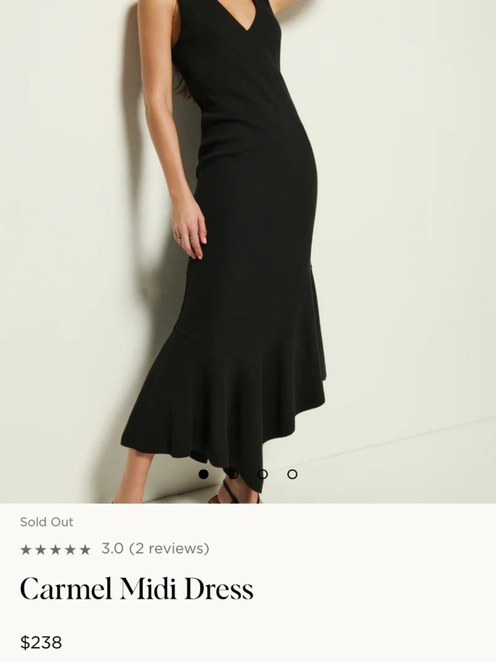 Nation LTD - Carmel Midi Dress - Jet Black - XS - Picture 2 of 11